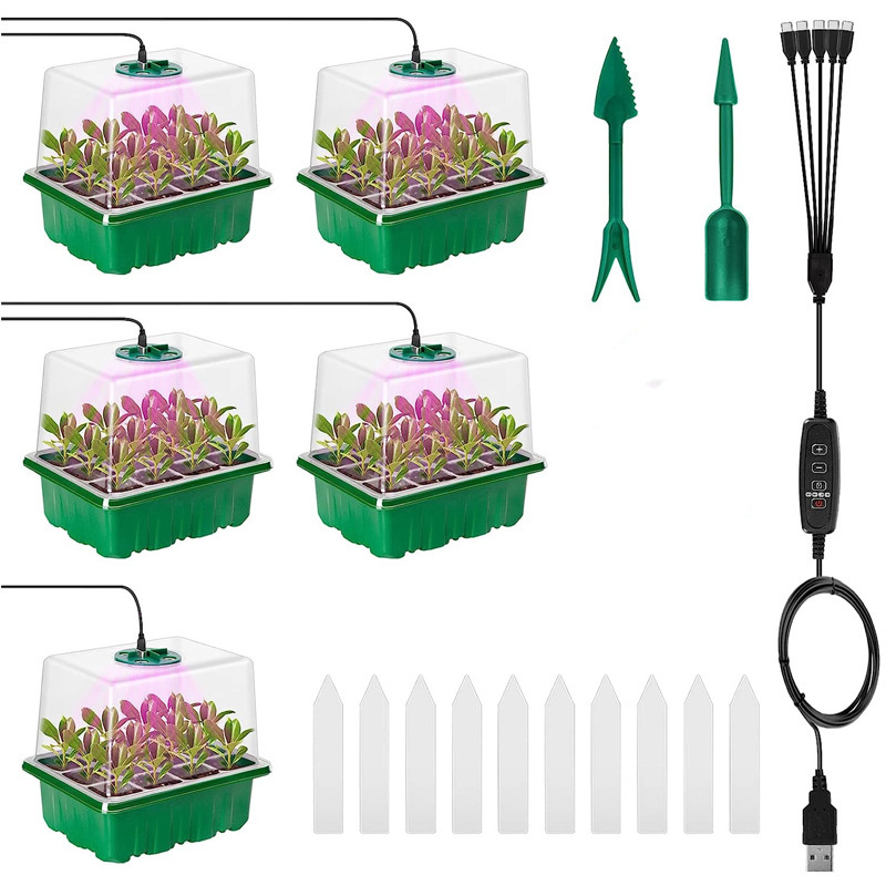 Humidity Dome Kit - Plateau de semis avec éclairage de