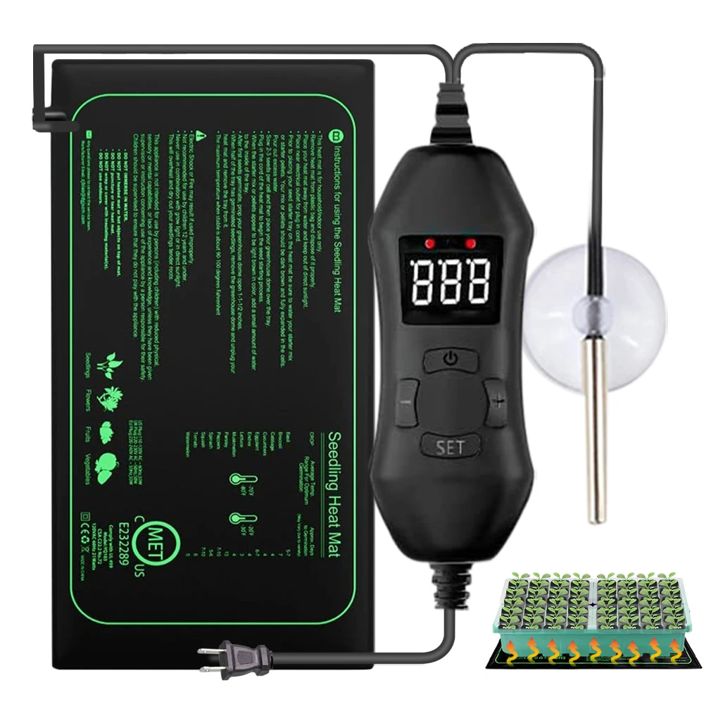 Heat Mat Seedling - 50W EU-US/Royaume-Uni/AU ThermoandreSemis Réglable Polymères Chauffants