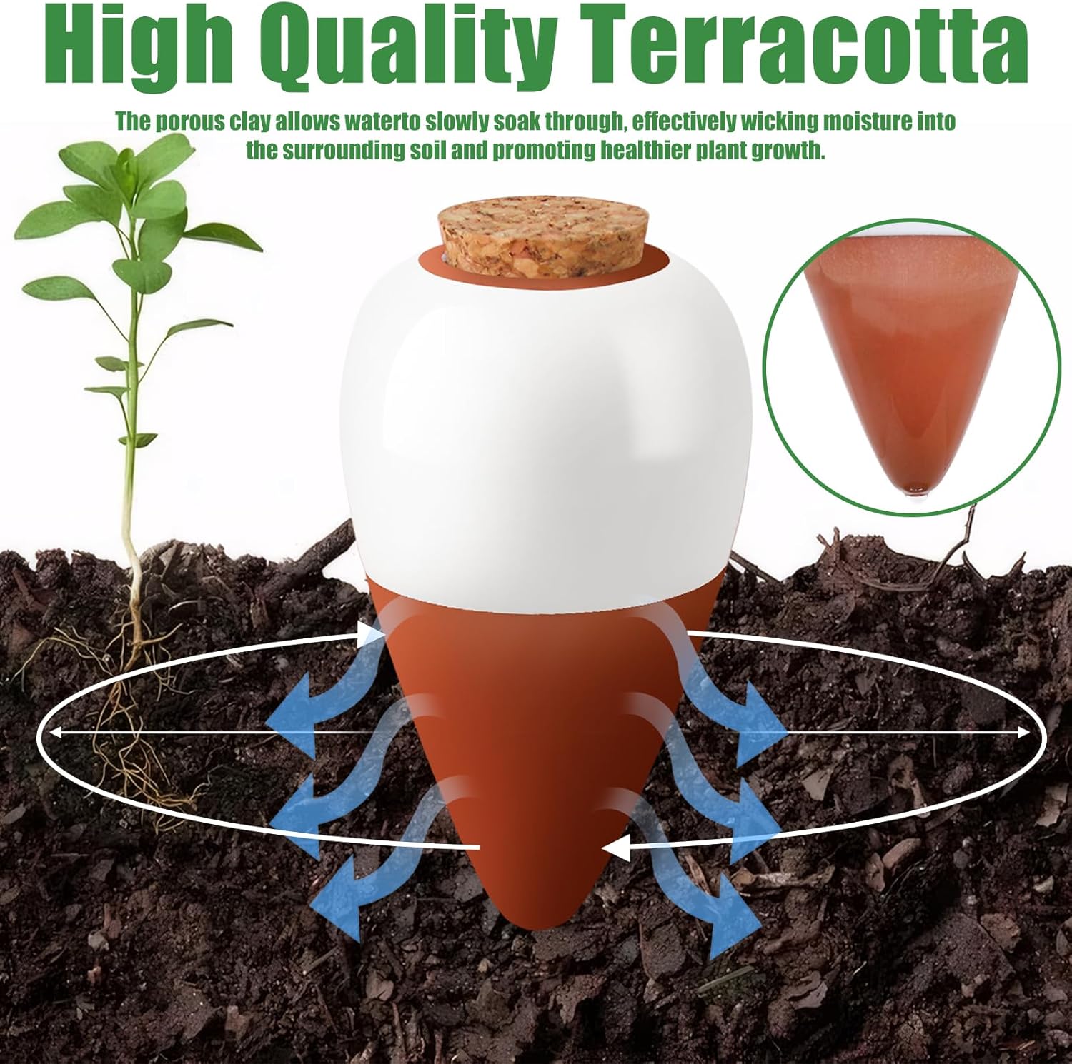 Globes d'arrosage en terre cui - Self Watering Insert avis et prix