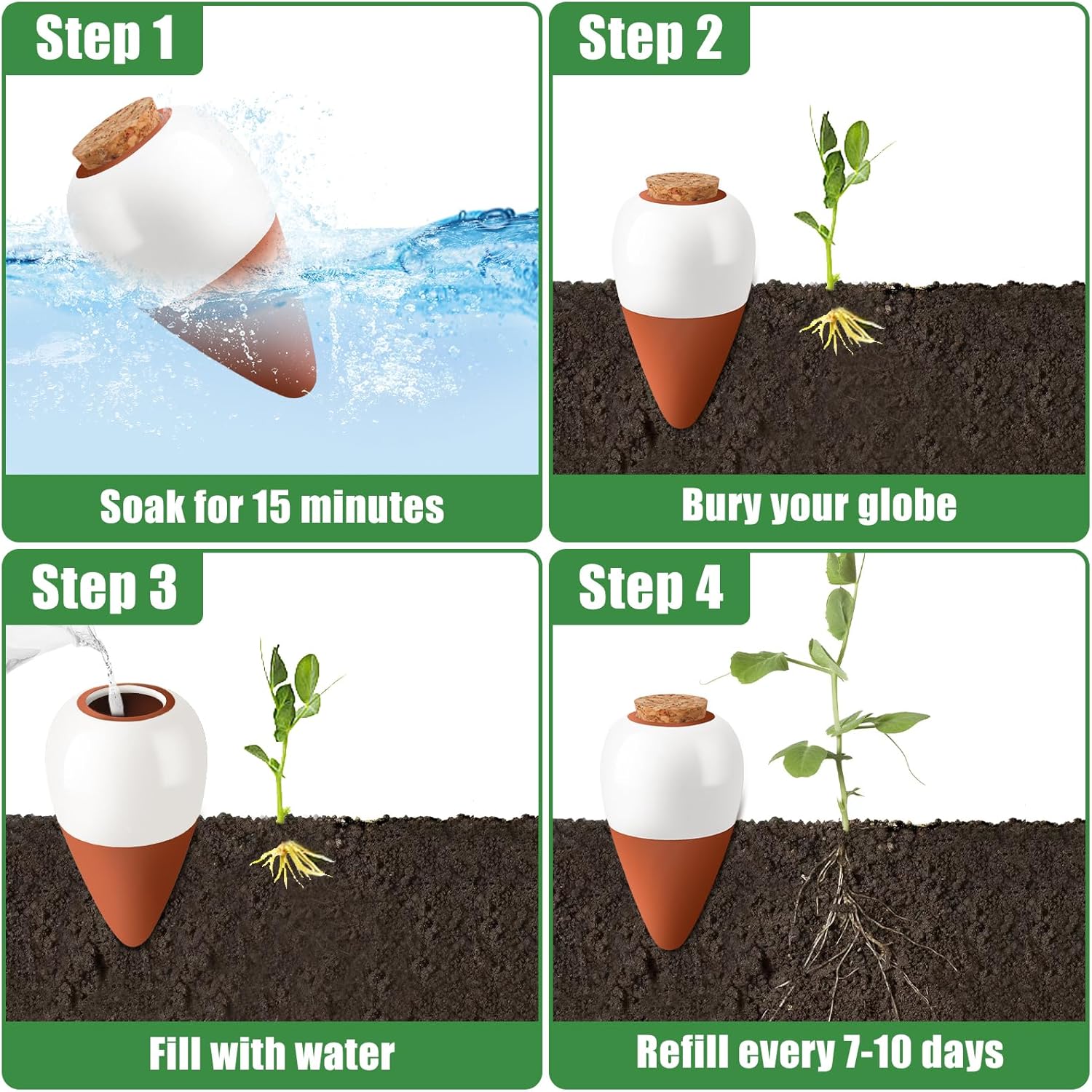 Globes d'arrosage en terre cui - Self Watering Insert avis et prix